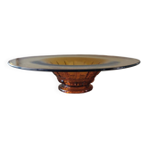 Grande coupe en verre art déco Ambre