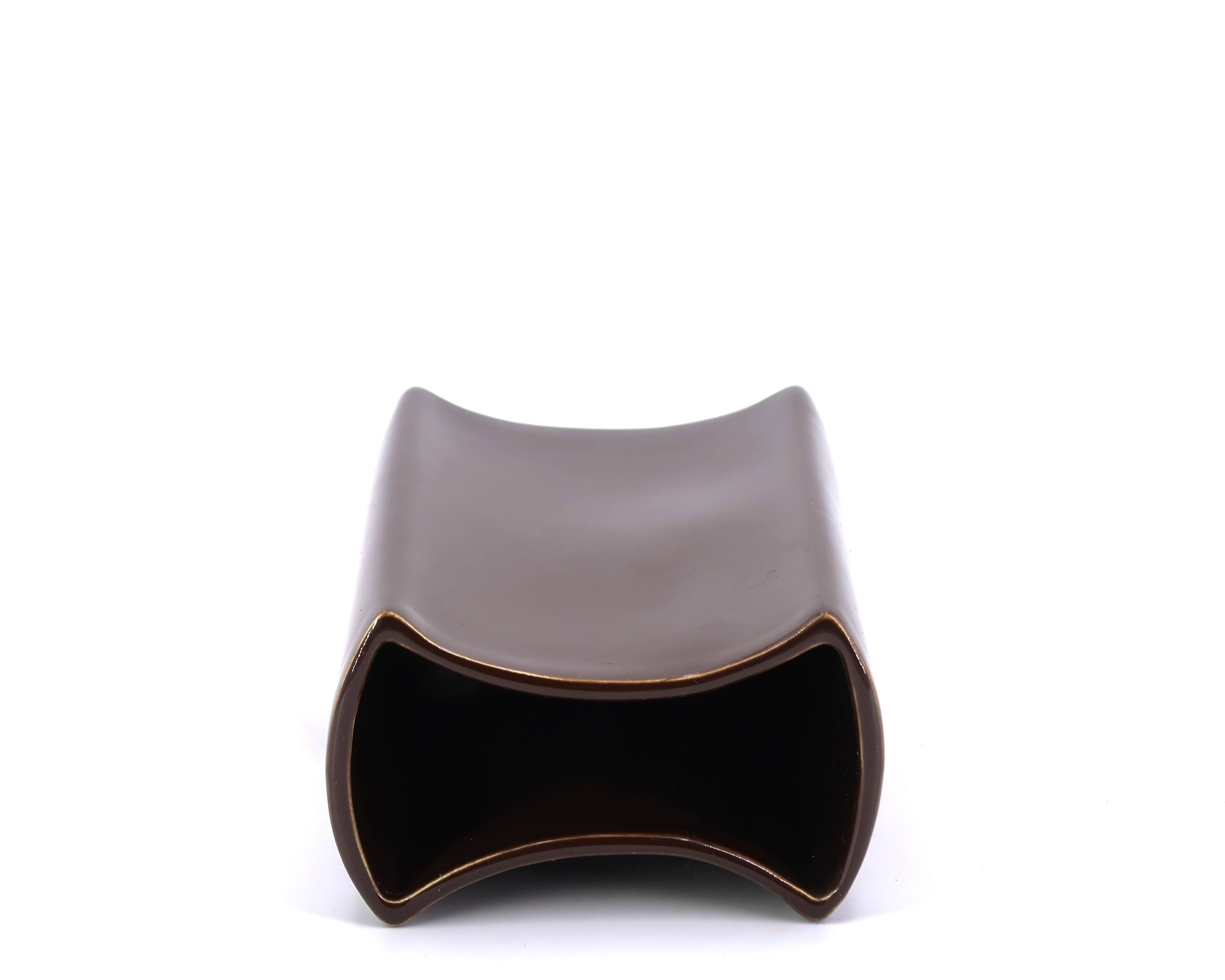 Brown ceramic vase, 1970s