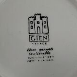 7 cups and under cups, Gien earthenware seventies décor, 1970
