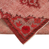 Handmade carved anatolian 1980s 215 cm x 341 cm red rug