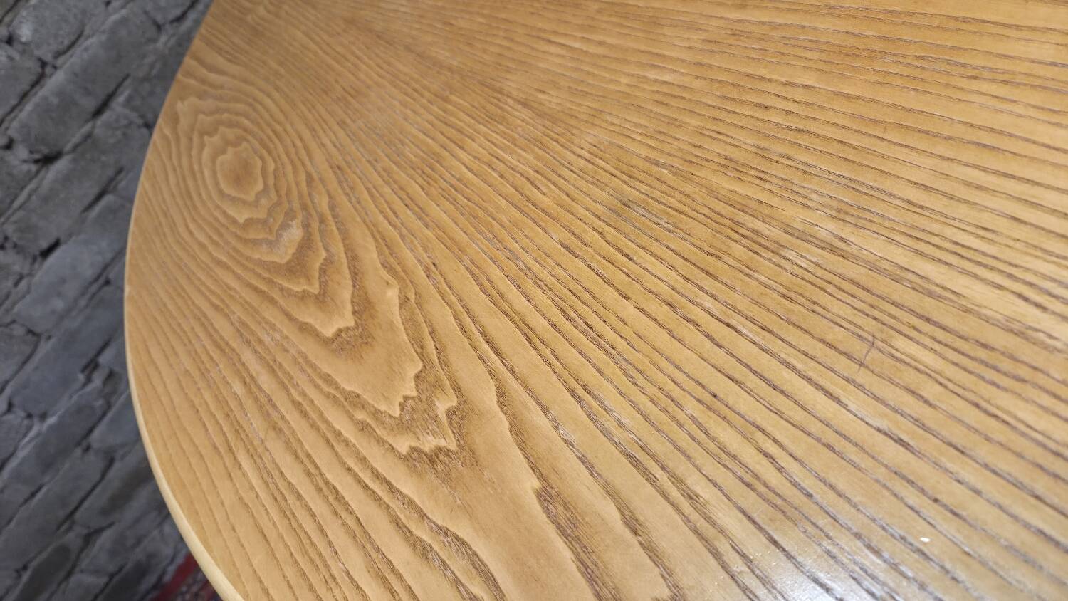Dining table wood and rattan 1970