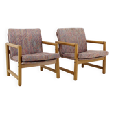 Paire de fauteuils et table basse en hêtre des années 1970 par TON, Tchécoslovaquie