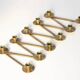 Lars Holmstrom Margareta brass candlestick for Arvika 11 candles 1940s