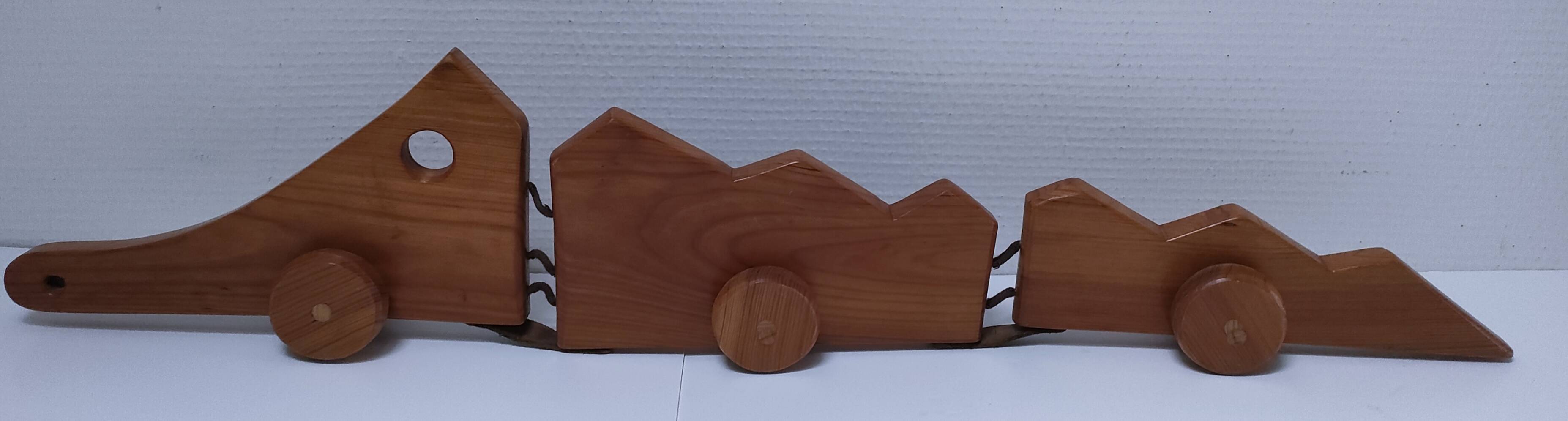 XL wooden crocodile sculpture