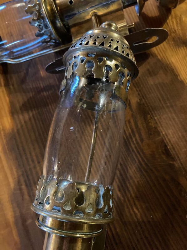 Paire d'appliques murales de chemin de fer en laiton, DLC lampes de Wagon lit