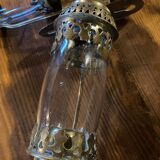 Pair of brass railway wall sconces, DLC Wagon Lit lamps