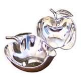 Small silver-plated apple bowls / Trinket dish