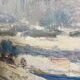 Oil painting on cardboard signed, dimensions: height - 48 cm - width - 68.5 cm -