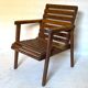 Paire de fauteuils à lattes en chene 1950