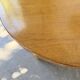 1950s round tripod oak coffee table