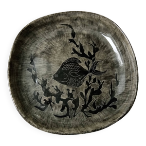 Assiette décor poisson - quimper