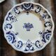 8 flat plates in Longchamp ironstone