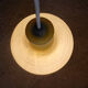 white and yellow vintage textured glass pendant lamp 50s
