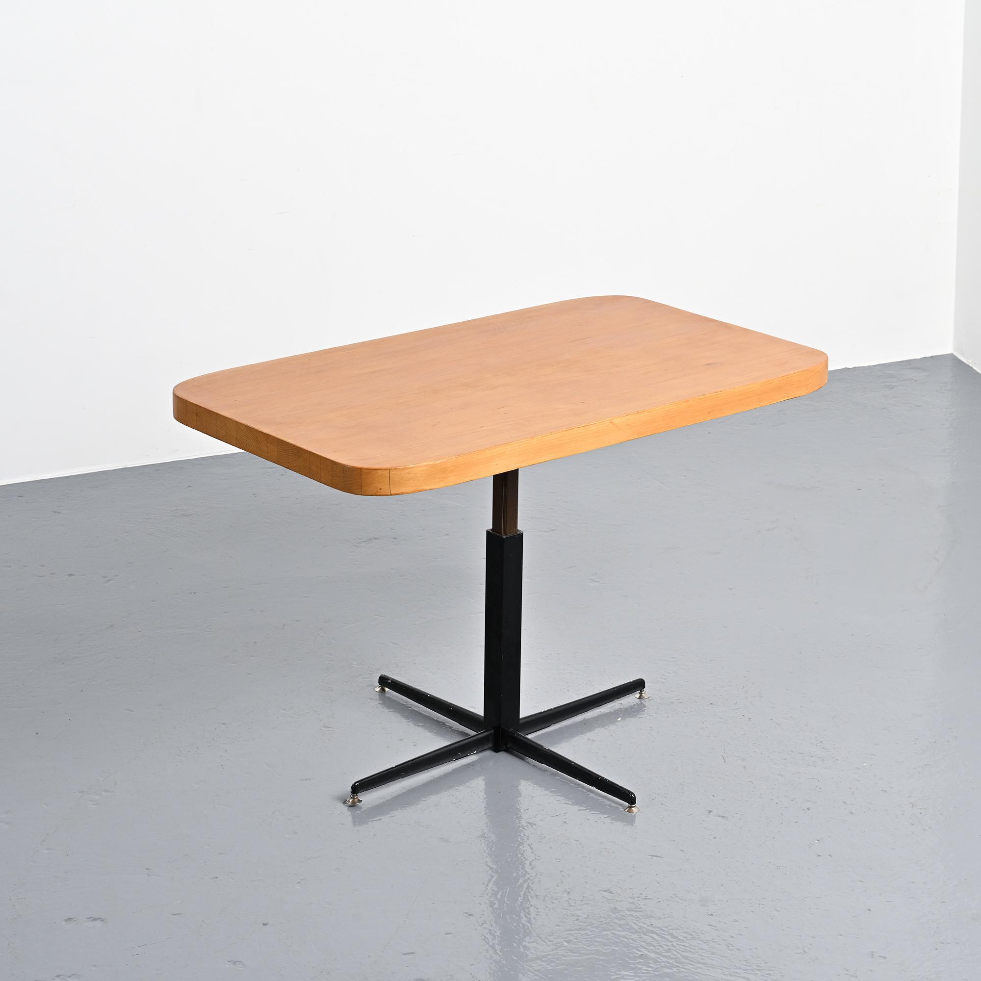 Table rise and fall for the Arcs, by Charlotte Perriand circa 1975