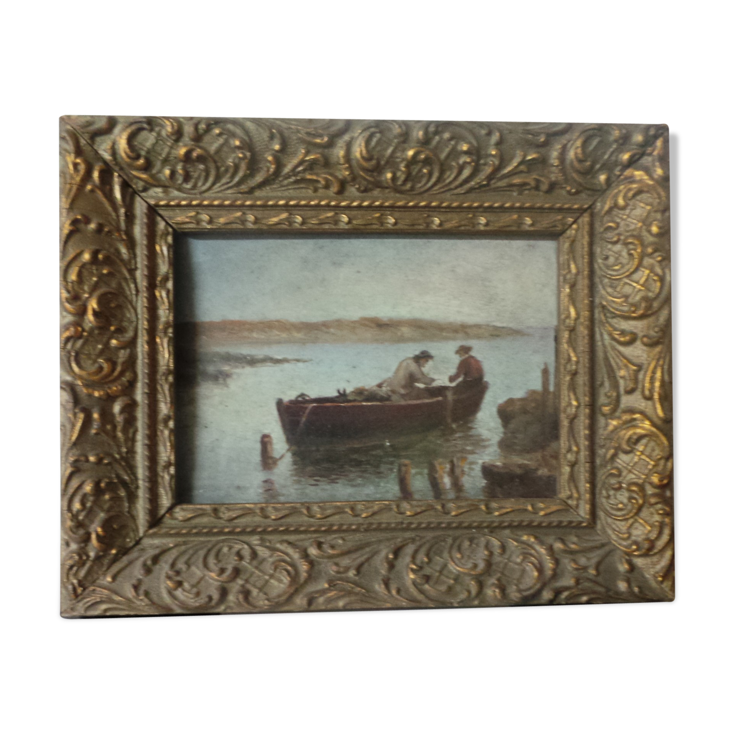 Landscape oil on cardboard unsigned