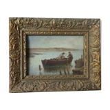 Landscape oil on cardboard unsigned