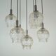 cascade PENDANT LIGHT - 7 shades - bubble glass and chrome - 1960/70s