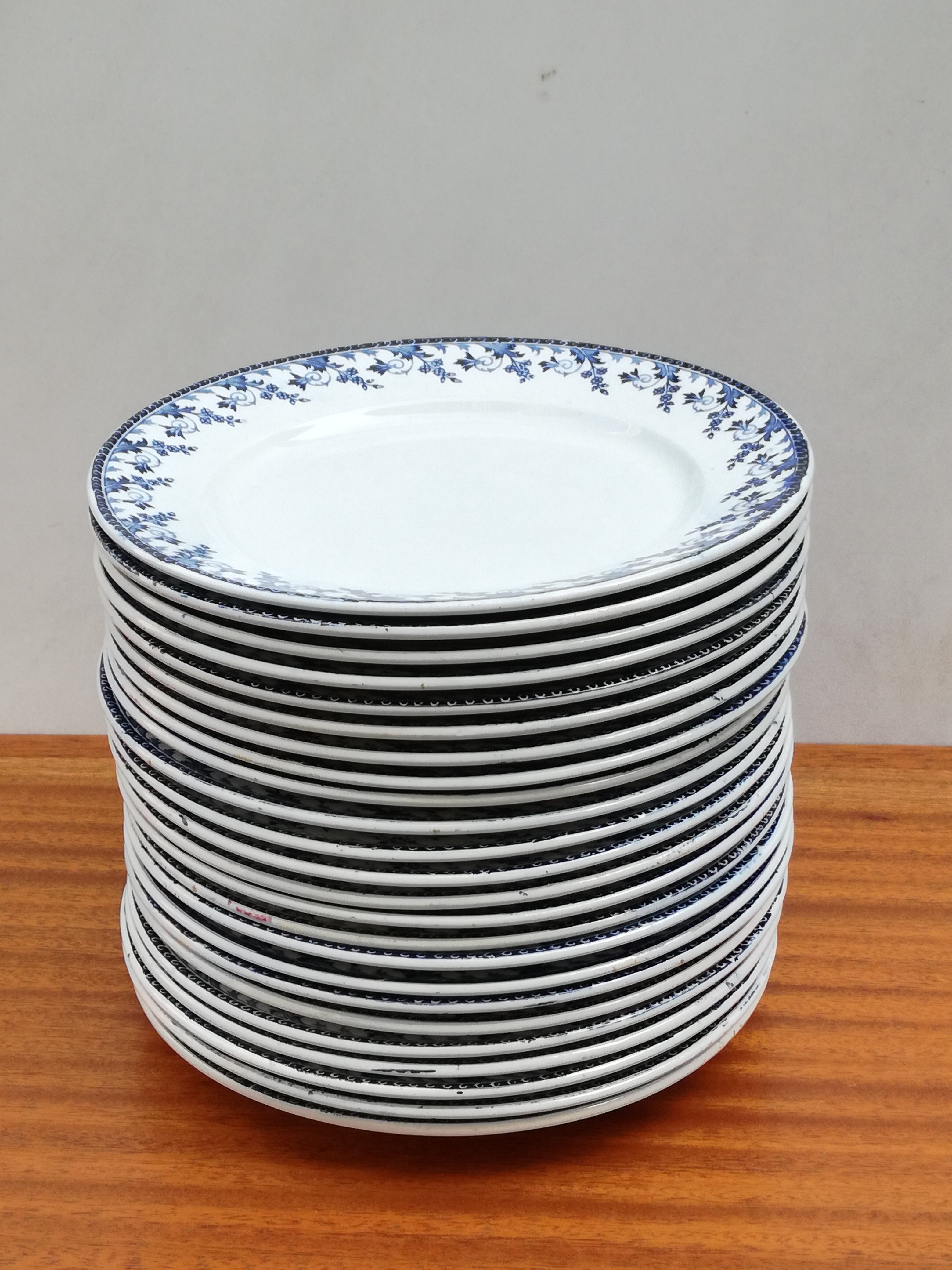 Lot de 12 assiettes Terre de fer «Montigny»