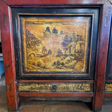 Buffet ancien chinois 3 portes + 3 tiroirs