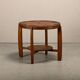 Dutch Art Deco Amsterdam School side table in Oak with star