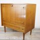 Bar storage in oak and brass, 50s - 60s