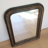 Miroir Napoléon III doré et noir