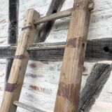 Raw wood farm ladder
