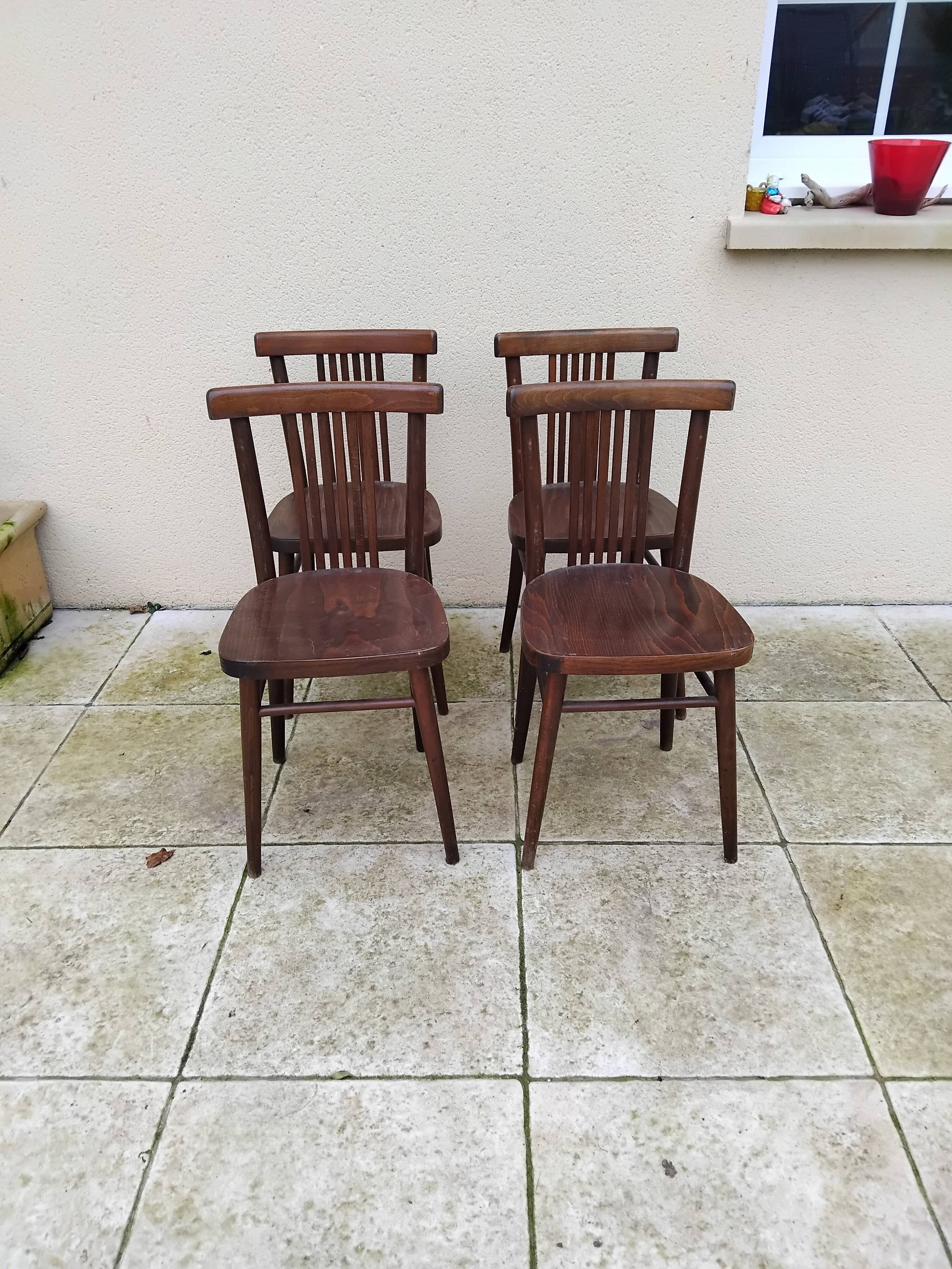 4 vintage bistro chairs