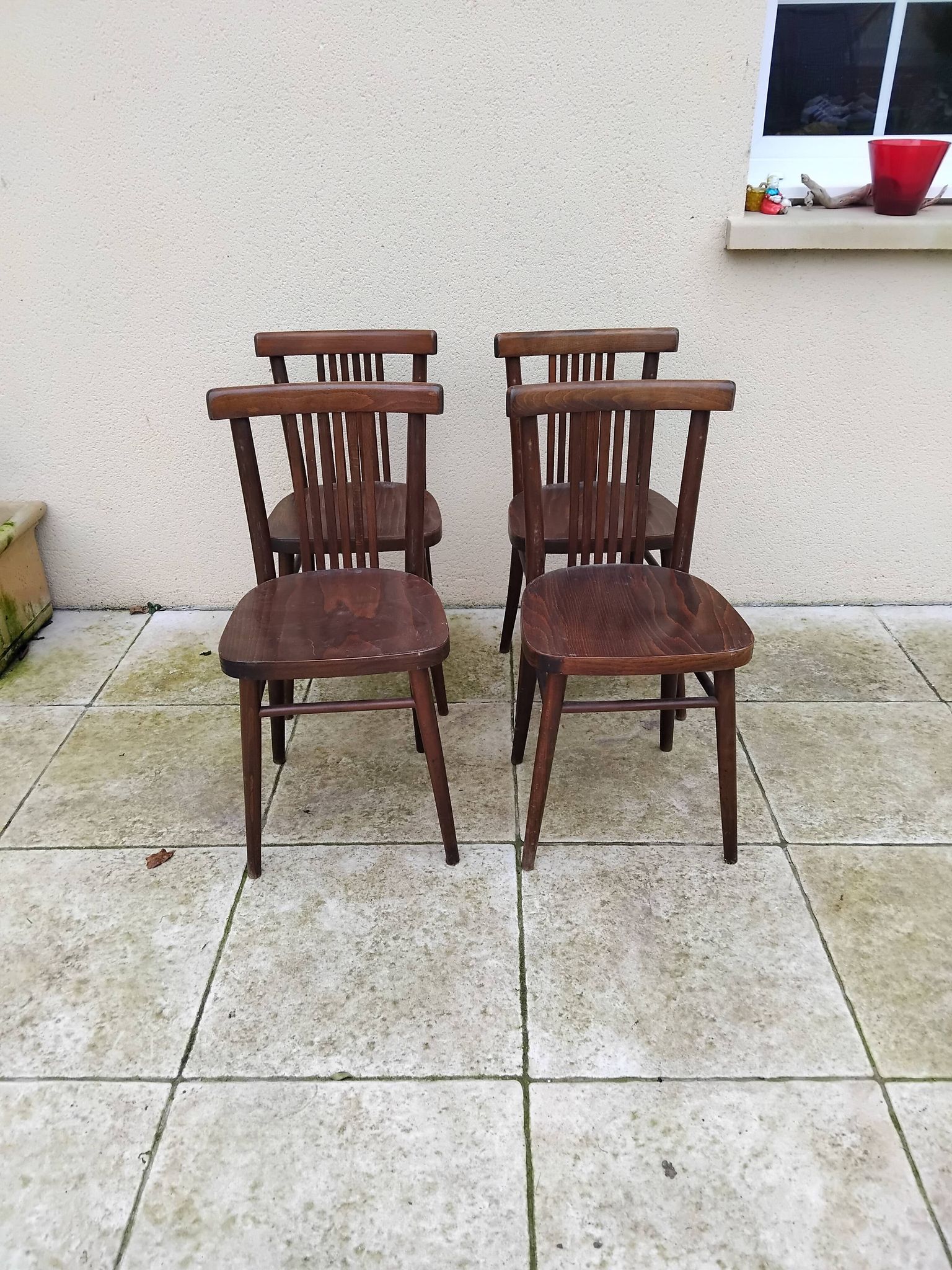 4 chaises bistrot vintage