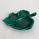 Vallauris green leaf slip bowl