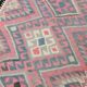 3x12 Soft Wool Pink Oriental Vintage Kilim Runner Rug