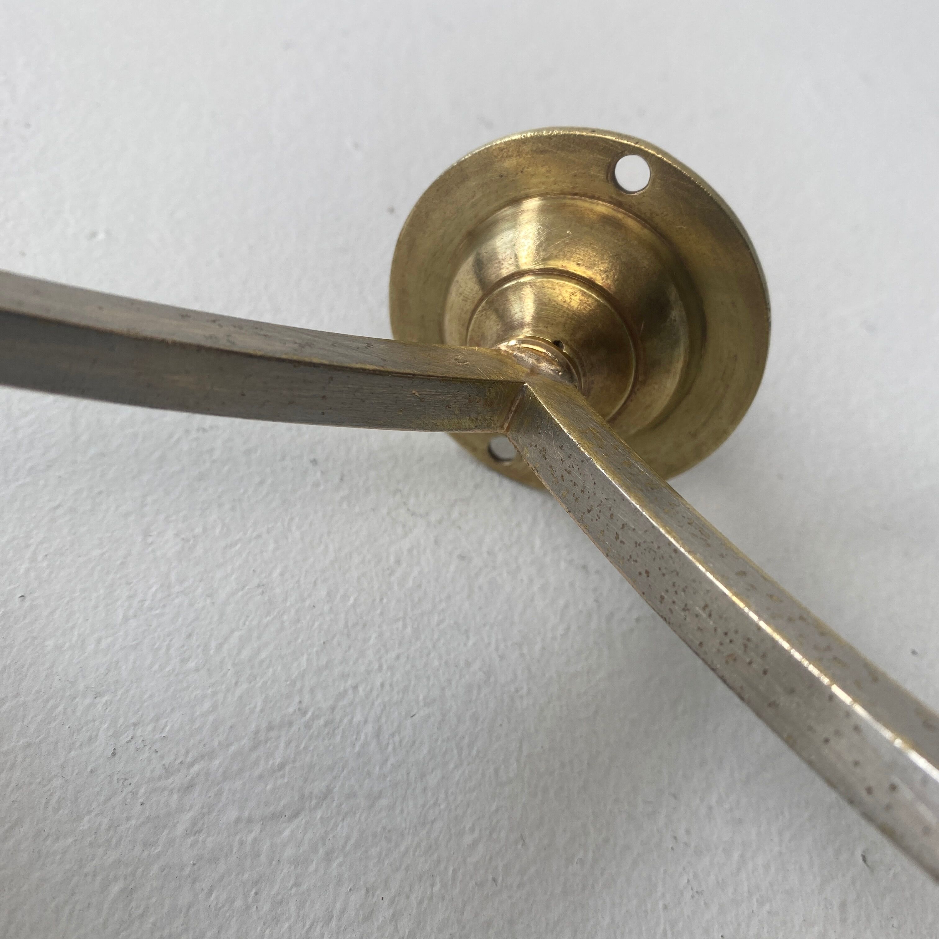 Old double wall lamp in vintage molded glass