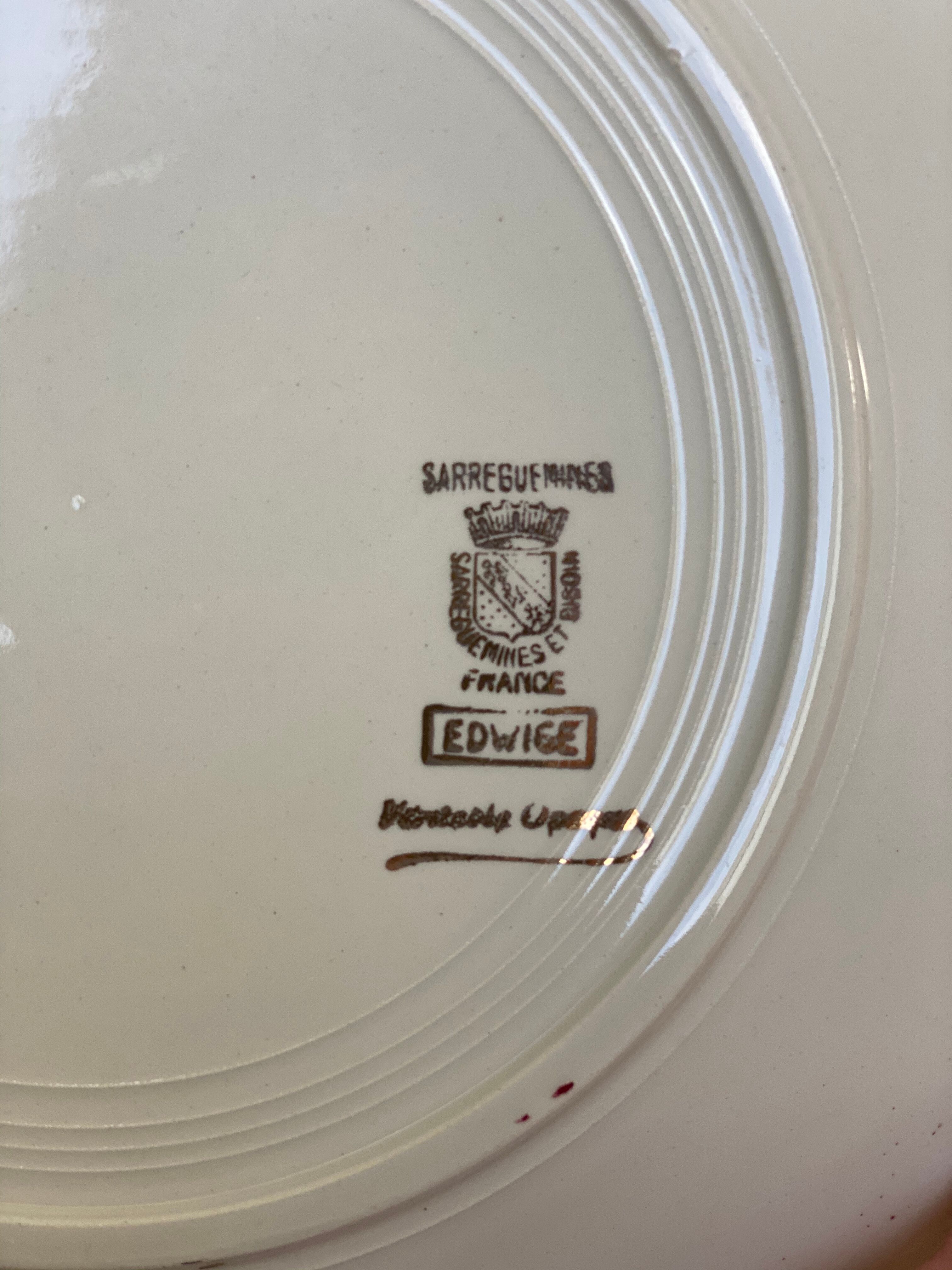 12 plates sarreguemines