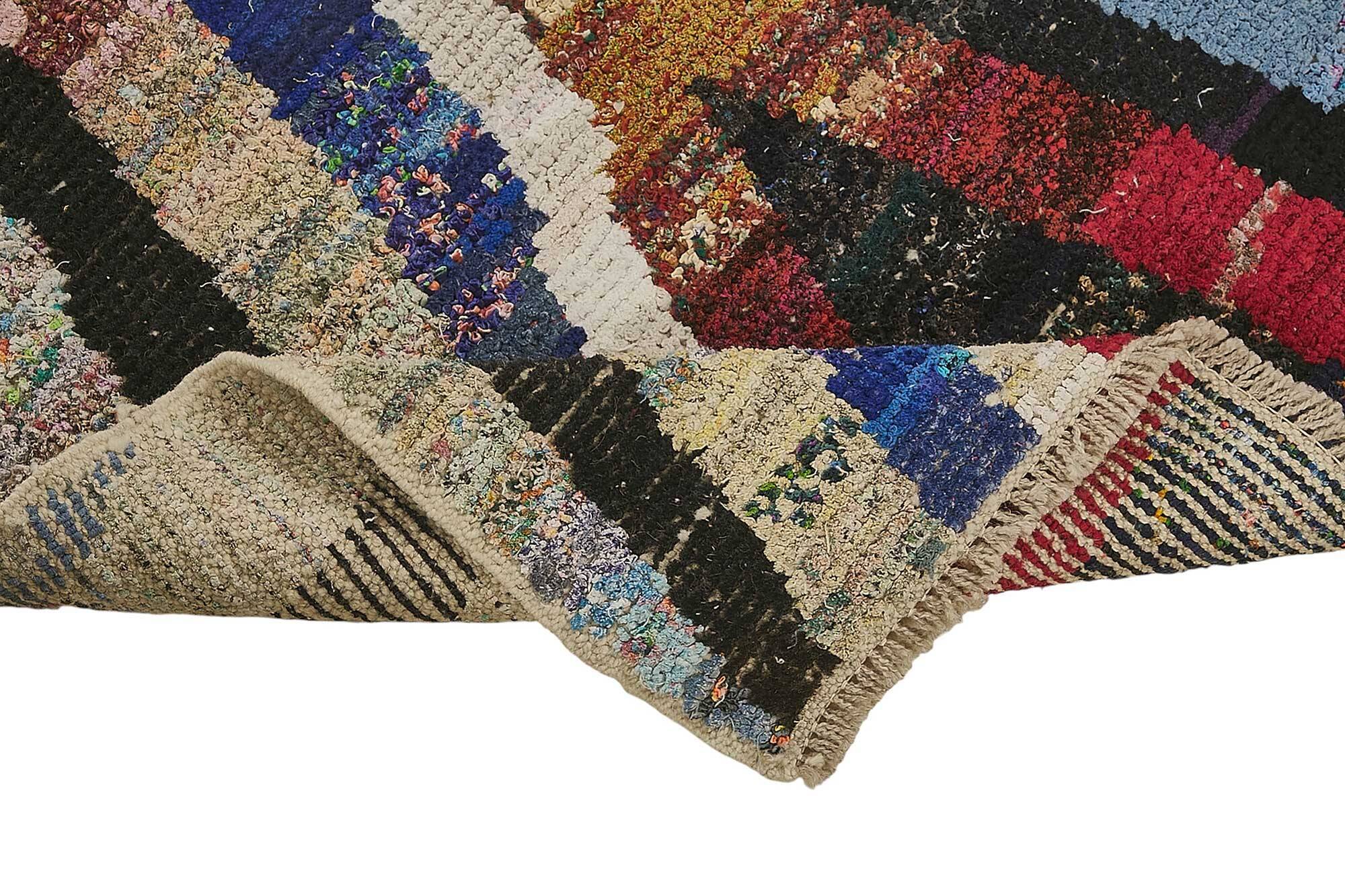 Tapis boho recyclé turc fait main 98 cm x 290 cm