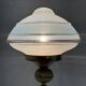 Ancienne lampe a poser laiton & verre vintage