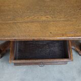 Late 18th-century Spanish coffee table with a deep drawer and a beautiful patina