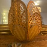Wicker wall lamp