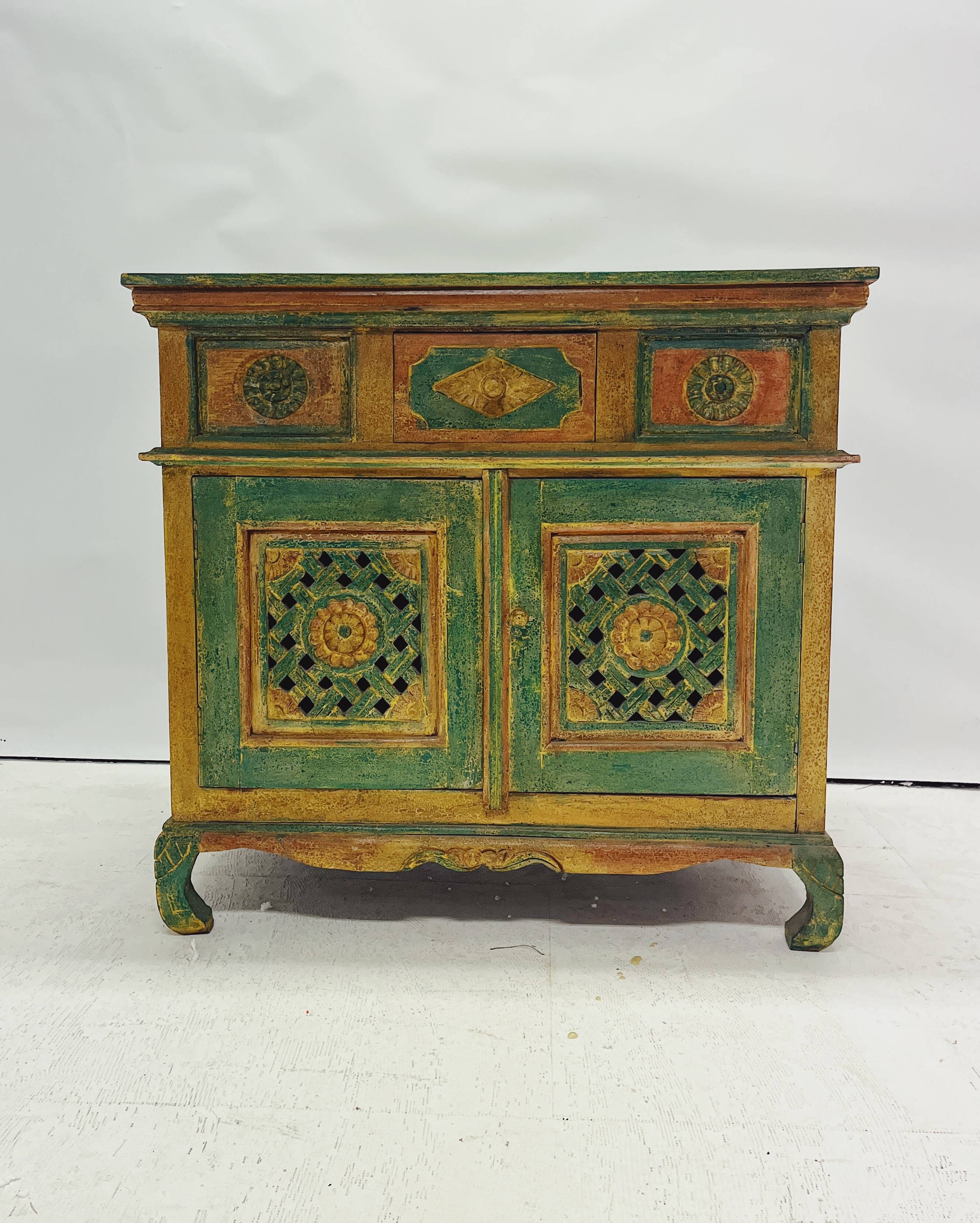 Indian Antique Cabinet with Carvings