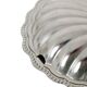 Vintage Blue Glass Queen Anne Scallop Shell Butter Dish