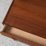 Midcentury Danish cabinet in teak with 1 drawer and 2 sliding doors 1960s