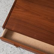 Midcentury Danish cabinet in teak with 1 drawer and 2 sliding doors 1960s