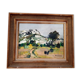Huile sur toile - Campagne Provençal - Michel Jouenne