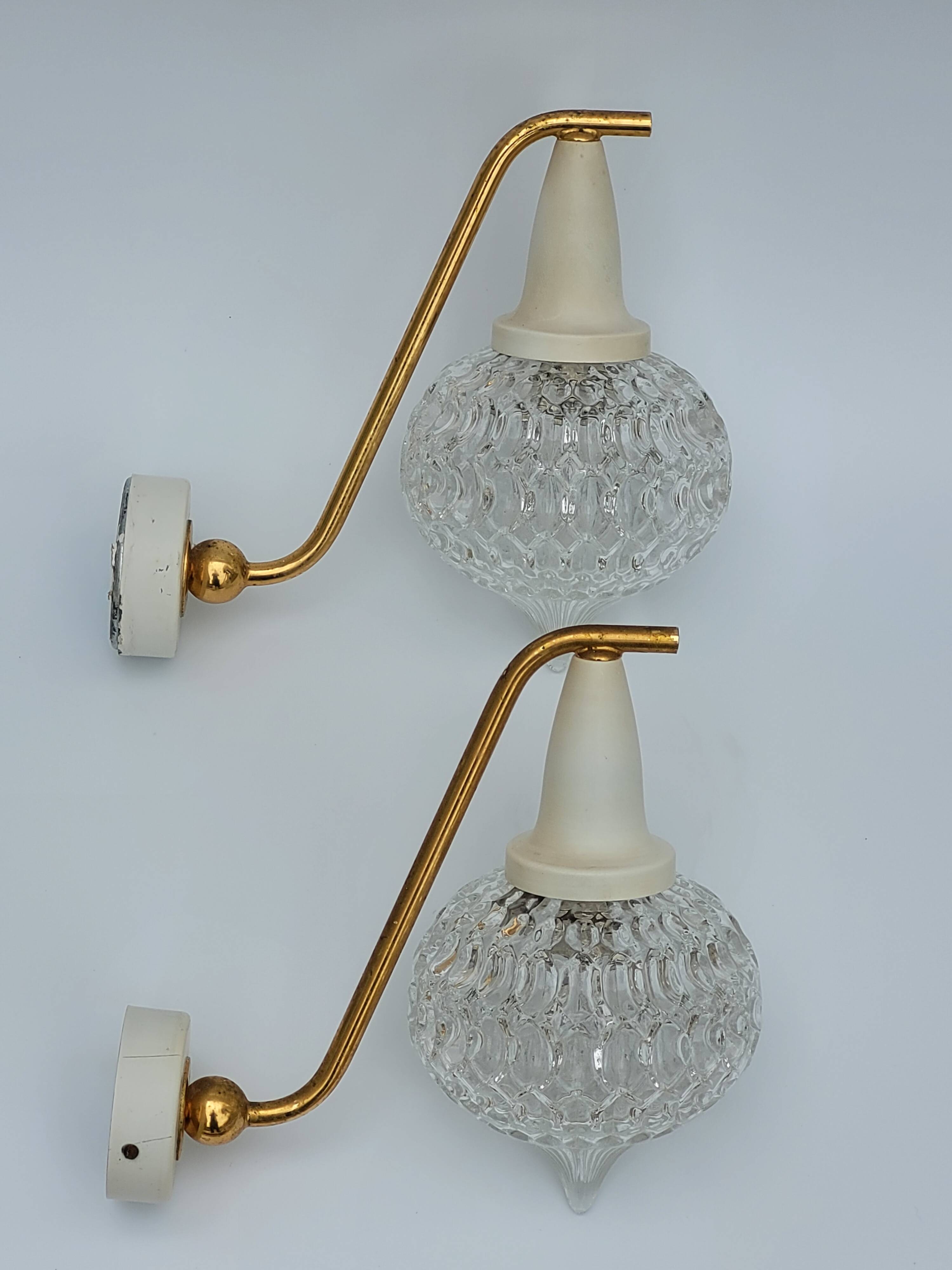 Pair of vintage wall lights 1950