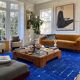 Tapis Bleu Contemporain - 300 x 237 cm
