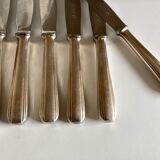 Set of 6 Christofle Boreal knives by Luc Lanel art deco