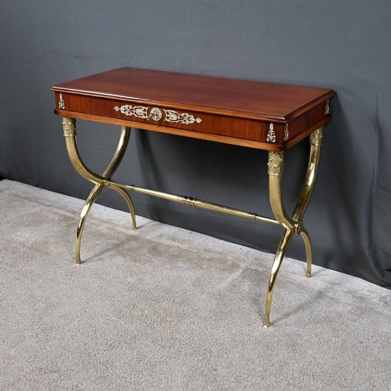 Console en placage d’acajou, style Empire – 1re partie XXe