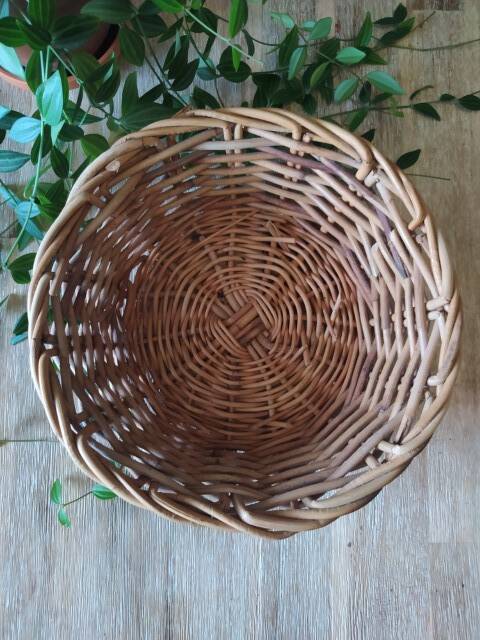 Vintage woven wicker basket