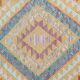 Handmade Grey Large  Kilim Rug, Geometric Flatweave Wool Carpet 294x218 cm