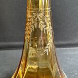Liquor decanter - amber-cut crystal