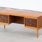 Bureau/coiffeuse en bois original vintage des années 1960 de Peter Hayward pour Uniflex